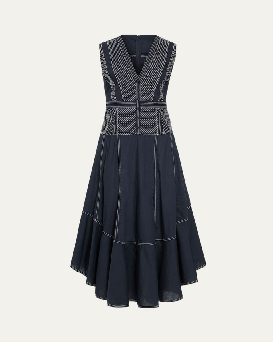 Grega V-Neck Midi Dress